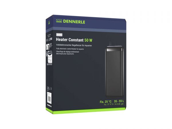 Dennerle Nano Heater Constant Regelheizer für Aquarien, 50 Watt