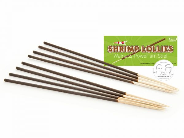 Shrimp Lollies - Walnuss Power - Garnelen-Futterlolly / Futtersticks