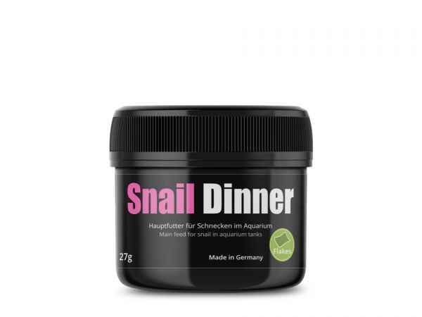 GlasGarten - Snail Dinner Schneckenfutter, 27g - Dose, Hauptfutter für Schnecken im Aquarium