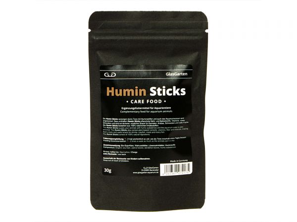 GlasGarten Humin Sticks - Care Food - Garnelenfutter und Huminstoffe