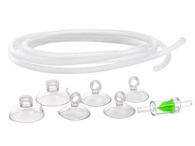 CO2-Schlauch-Set Für Aquarien – 4,5 M PU-Schlauch + Steckverbinder, Saugnäpfe, Für Alle Standard-Regler