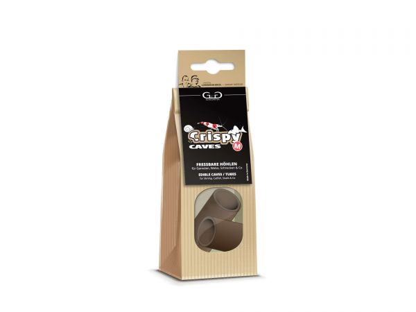GlasGarten Crispy Caves, fressbare Höhlen fürs Aquarium - Packung mit 2 Stk., Größe M