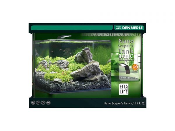 Dennerle - Scapers Tank Basic, 55 Liter Aquariumset