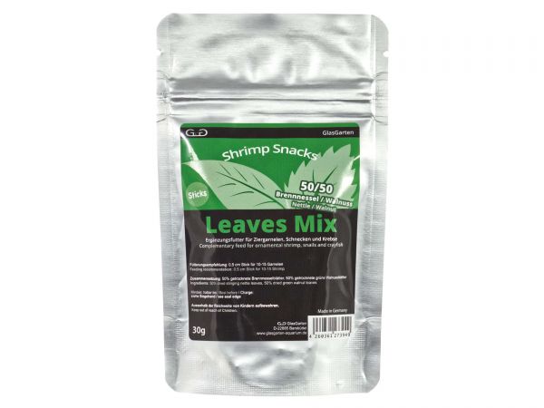 GlasGarten - Garnelenfutter Shrimp Snacks Leaves Mix, 30g