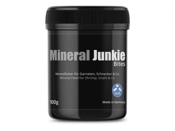 GlasGarten - Mineral Junkie Bites - 100g-Dose - Ergänzungsfutter für Garnelen im Aquarium