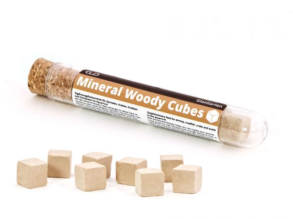 GlasGarten Mineral Woody Cubes - Garnelenfutter / Mineralienwürfel, 8 Stk.